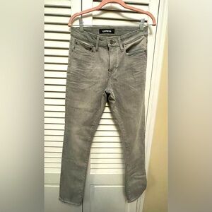 Express men slim fit jeans. Straight leg. Grey. Like new. Size: 29 x 32